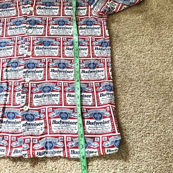 Budweiser Men's Red and Blue Logo Shirt by PacSun Size M - Picture 10 of 10
